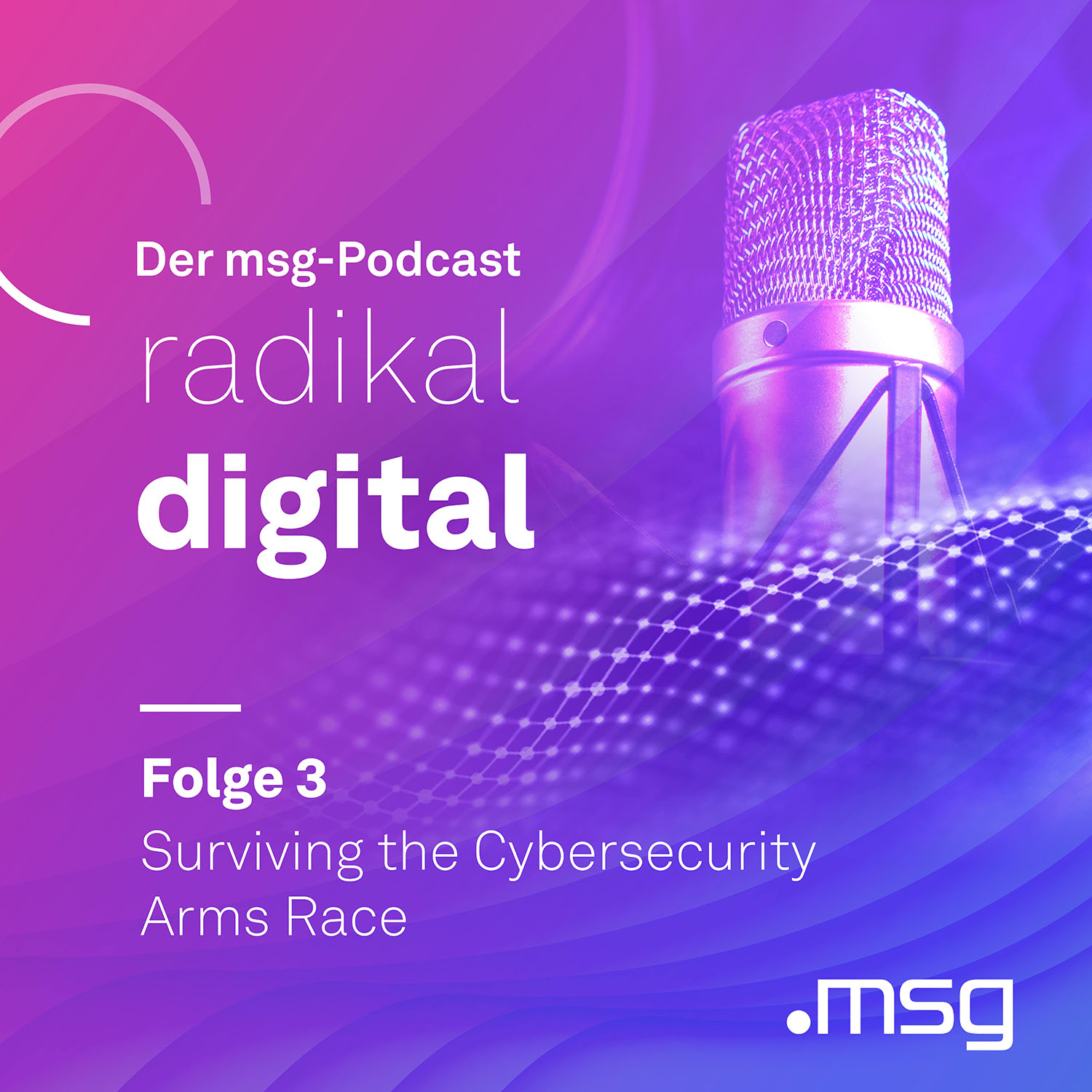 KeyVisual Folge 3 msg-Podcast Surviving the Cybersecurity Arms Race